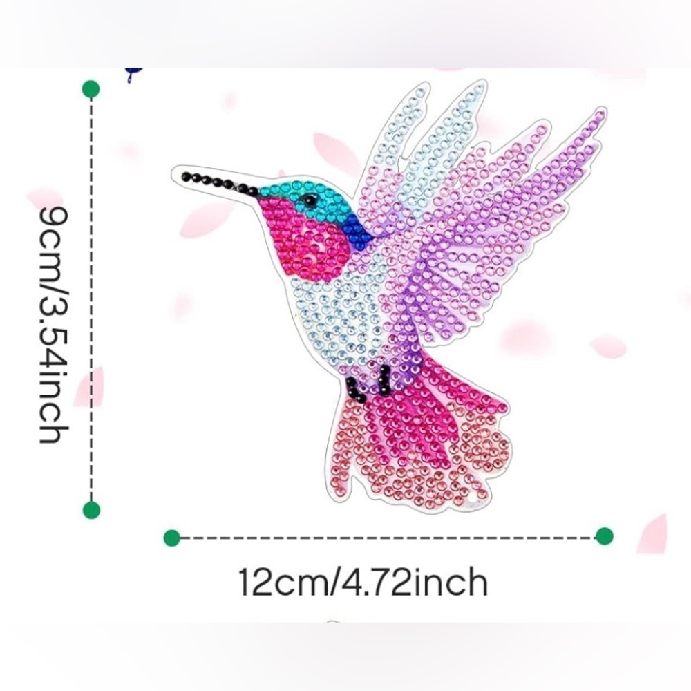 Diamond Art HUMMINGBIRD 01 Bookmark, Colorful, Sparkly, Bling - Picture 9 of 14